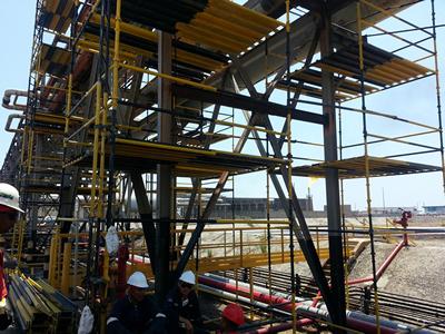 Projet d'échafaudage pour une raffinerie PDVSA, Venezuela